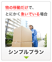 物の移動だけで、とにかく急いでいる場合:シンプルプラン